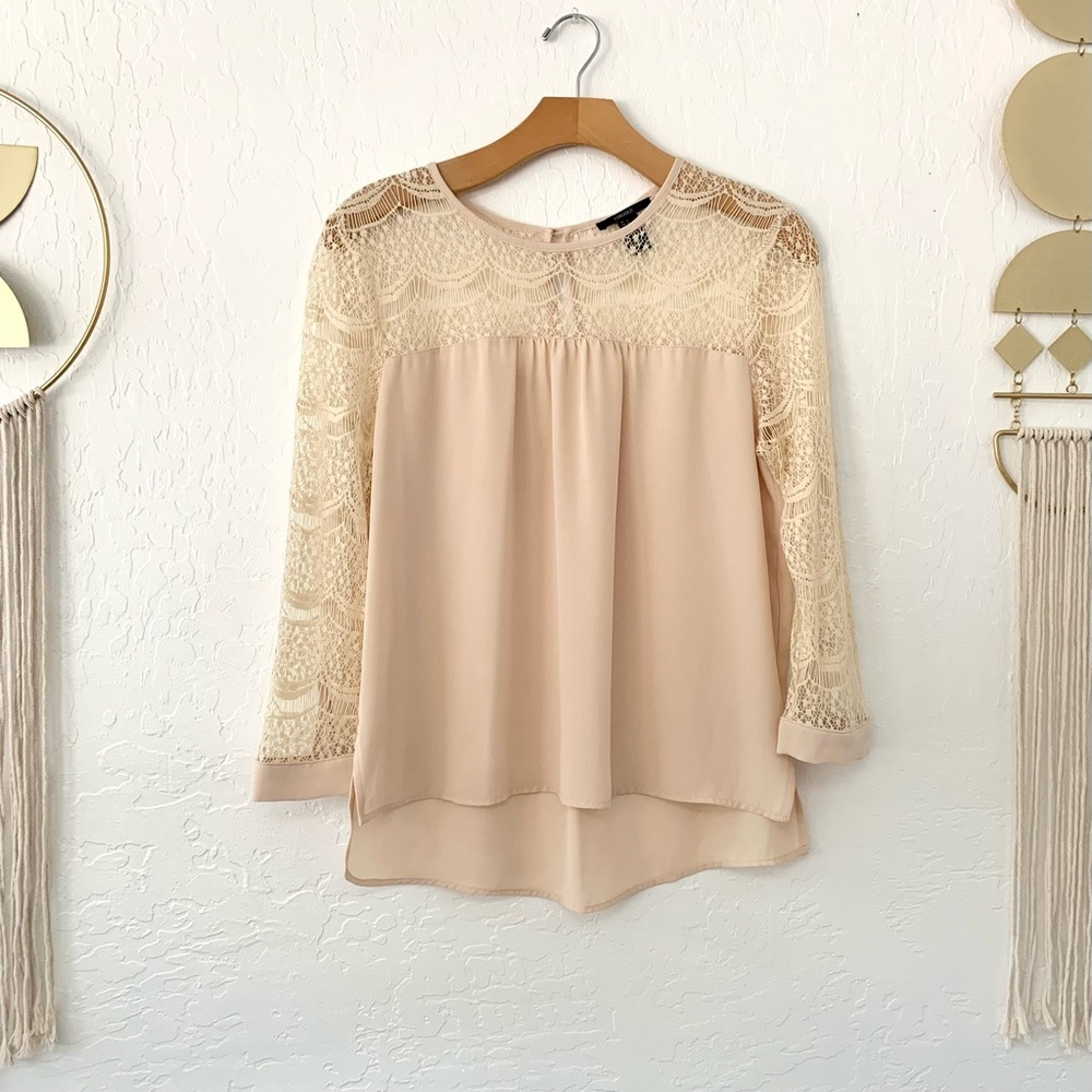 Forever 21 Chiffon & Lace Blouse